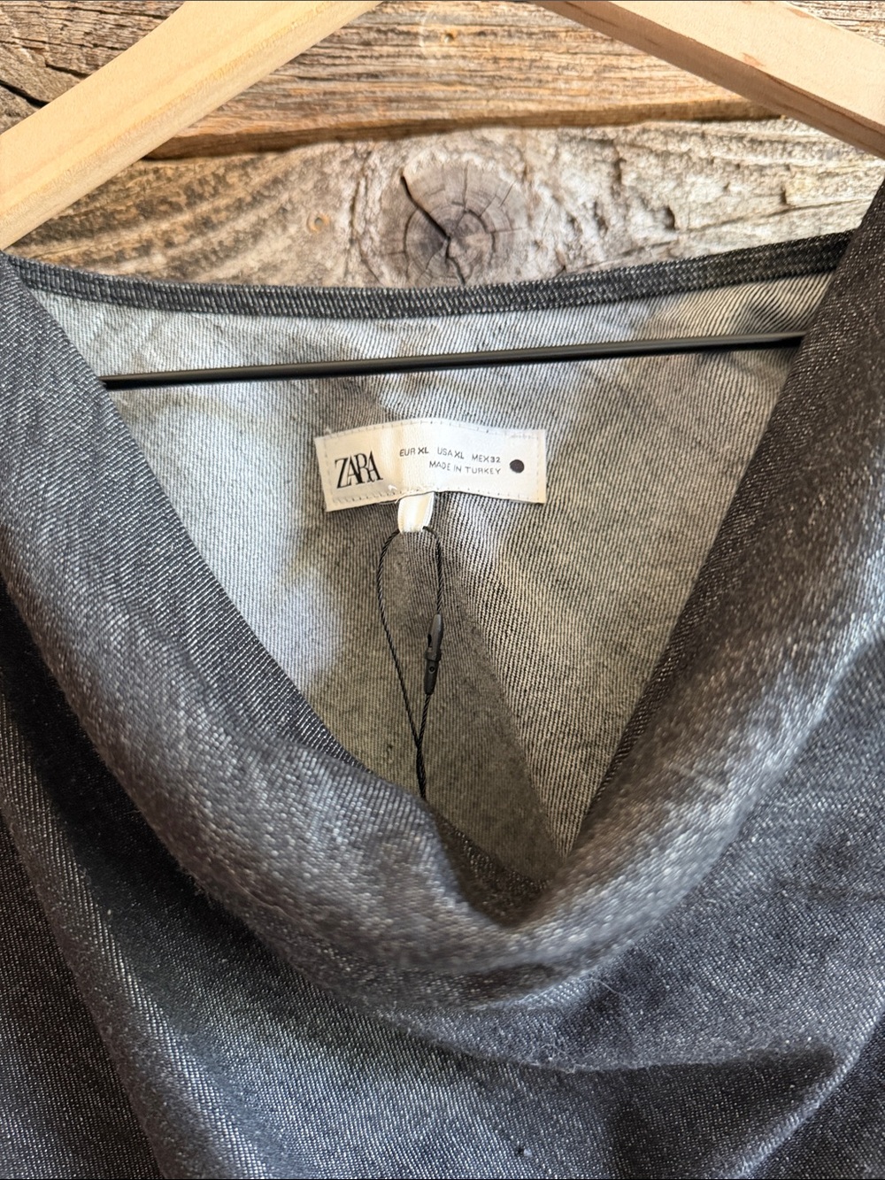 Zara Charcoal Cowl Neck Blouse